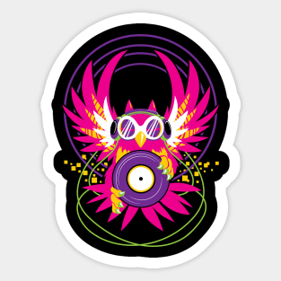 DJ Owl Sticker